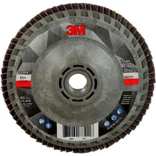 Disque &agrave; lamelles &agrave; changement rapide 769F, 4-1/2" x 5/8"-11, Type 27, Grain 60+, C&eacute;ramique NTL Industrial