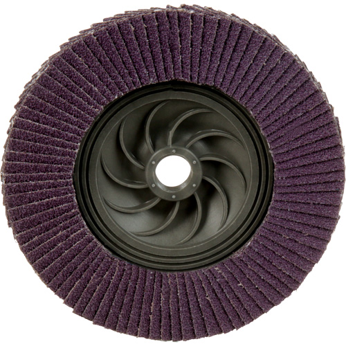 Disque &agrave; lamelles &agrave; changement rapide 769F, 5" x 5/8"-11, Type 27, Grain 60+, C&eacute;ramique NTL Industrial