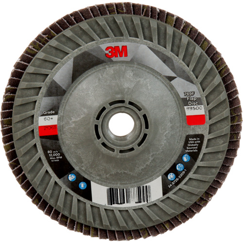 Disque &agrave; lamelles &agrave; changement rapide 769F, 5" x 5/8"-11, Type 29, Grain 60+, C&eacute;ramique NTL Industrial