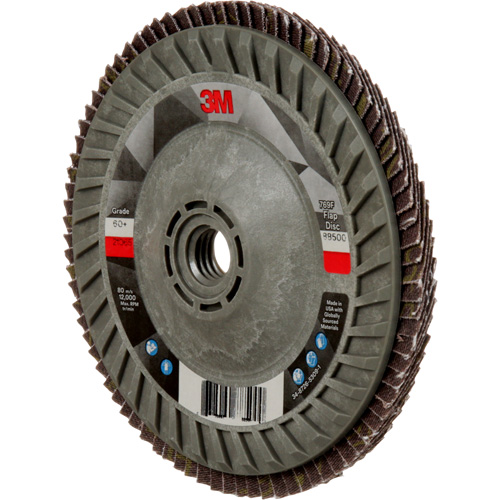 Disque &agrave; lamelles &agrave; changement rapide 769F, 5" x 5/8"-11, Type 29, Grain 60+, C&eacute;ramique NTL Industrial