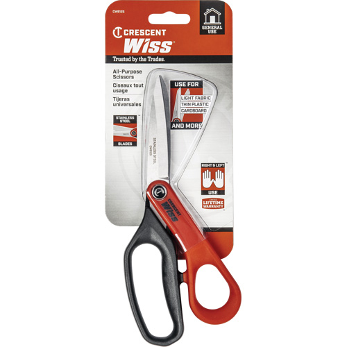 Cisaille tout usage en acier inoxydable pour ouvrier professionnel, 8-1/2", Poign&eacute;e Anneaux NTL Industrial