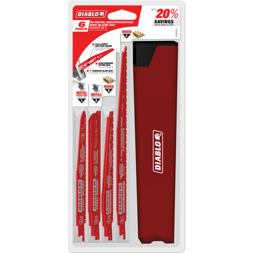 Ensemble de lames de scie alternative pour la coupe/d&eacute;molition du bois avec clous NTL Industrial