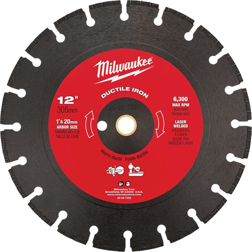 Circular Saw Blade, 12", Ductile Iron Use NTL Industrial