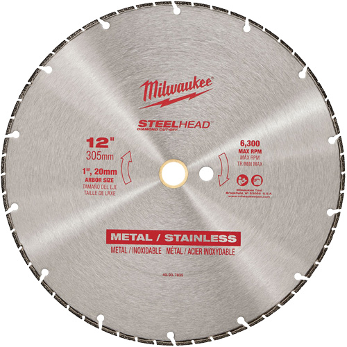 Steelhead Diamond Cut-Off Circular Saw Blade, 12", Metal Use NTL Industrial