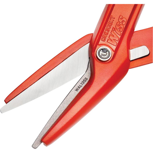 13" Serrated Aluminum Tinner Snip with Dipped Handle, 3" Cut Length, Straight Cut NTL Industrial