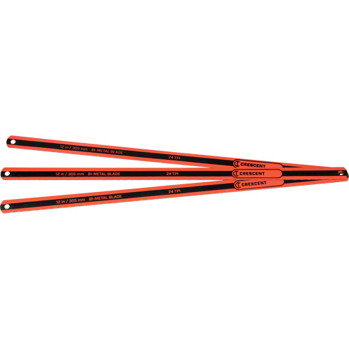 Lames de rechange pour scie &agrave; m&eacute;taux, Bim&eacute;tal, 12" lo, 24 dents par pouce NTL Industrial