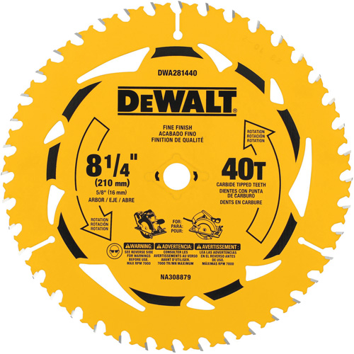 Cross Cutting Circular Saw Blade, 8-1/4", 40 Teeth, Wood Use NTL Industrial