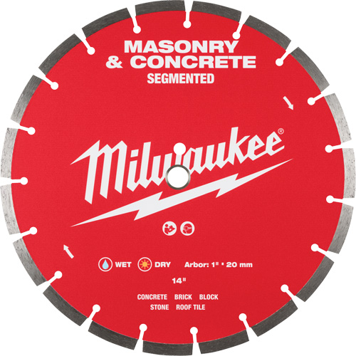 Segmented Masonry & Concrete Diamond Blade, 14", Stone/Concrete/Brick/Tile Use NTL Industrial