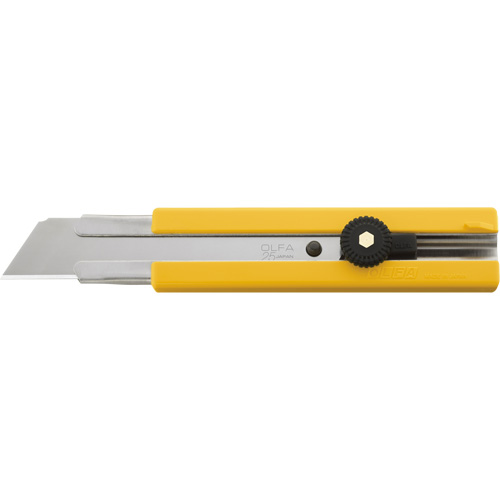 Rubber Inset Utility Knife with Solid Blade, 25 mm, Stainless Steel Blade NTL Industrial