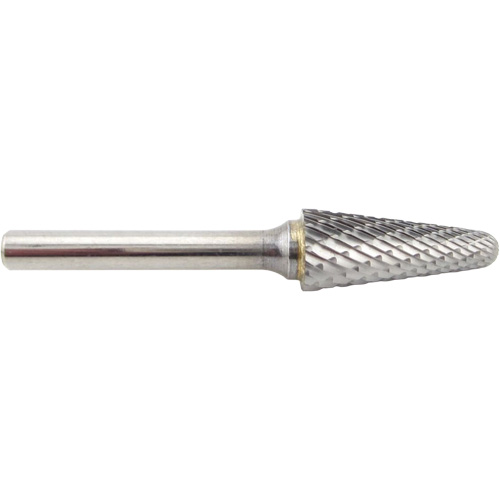 Taper Shape Carbide Shipyard Bur, SL-5, 5/8" Dia., 1/4" Shank, 1-3/16" Depth of Cut NTL Industrial