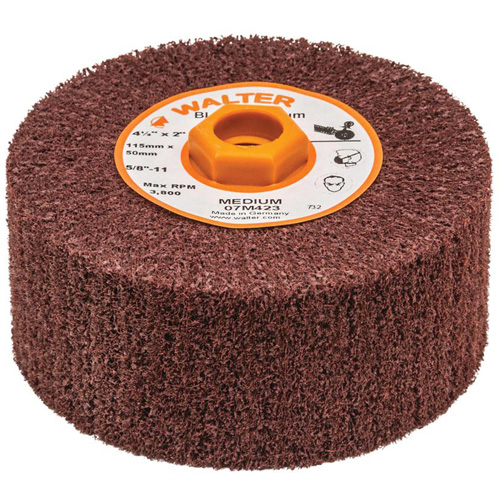 Blendex Surface Conditioning Drum, 4-1/2" Dia. x 2" W, 5/8"-11 Arbor, Medium Grit NTL Industrial