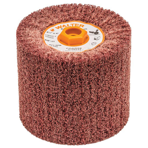 Tambour de conditionnement de surface Blendex, 4-1/2" dia. x 4" la, 5/8"-11 Arbre, Grain Cors&eacute; NTL Industrial