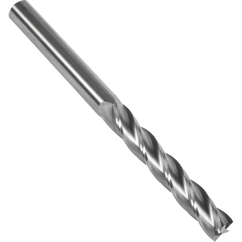 Fraise en bout carr&eacute;e extra longue 30° S137, 5/16" dia., 4" lo, 4 cannelures, 5/16" tige, Carbure NTL Industrial