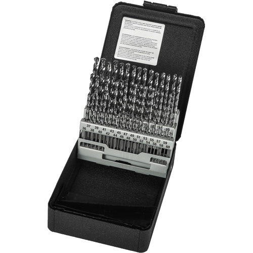 Jeu de forets s&eacute;rie courte combin&eacute;s robustes, 60 morceaux, Acier rapide NTL Industrial