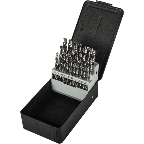 Jeu de forets s&eacute;rie courte combin&eacute;s robustes, 26 morceaux, Acier rapide NTL Industrial