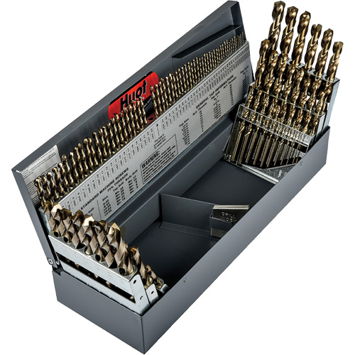 Heavy-Duty Jobber Length Combination Drill Bit Set, 115 Pieces, High Speed Cobalt NTL Industrial