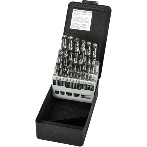 Stub Length Drill Bit Set, 29 Pieces, High Speed Steel NTL Industrial