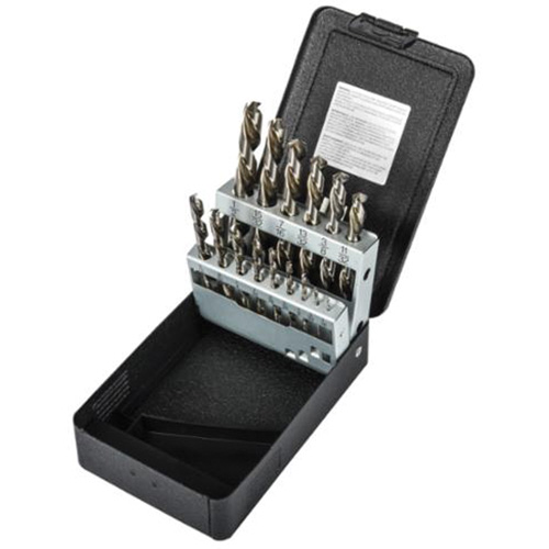 Jobber Length Drill Bit Set, 15 Pieces, High Speed Steel NTL Industrial