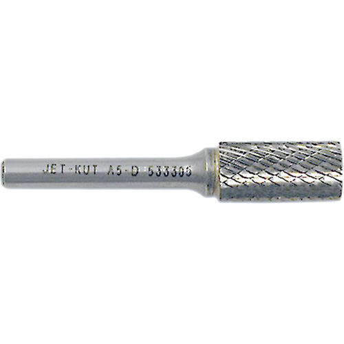 JET-KUT Cylindrical Shape Bur, 3/8" Dia., 1/4" Shank, 3/4" Depth of Cut NTL Industrial