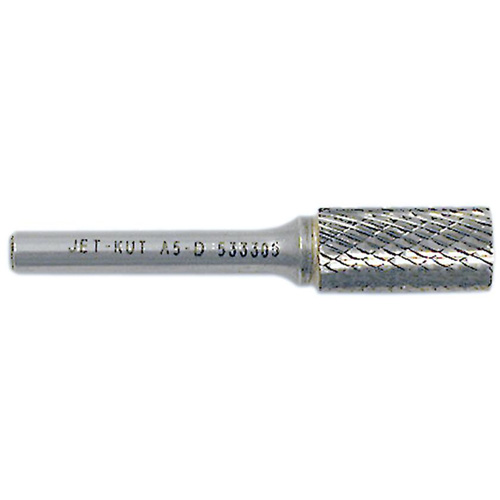 JET-KUT&reg; Cylindrical Shape Burr, 1/2" Dia., 1/4" Shank, 1" Depth of Cut NTL Industrial