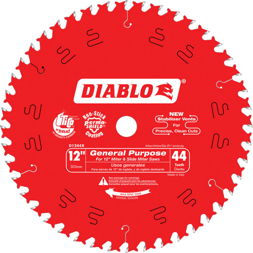 Saw Blades - General Purpose, 12", 44 Teeth, Wood Use NTL Industrial