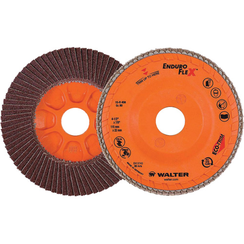 Disque &agrave; lamelles Enduro-Flex, 4-1/2" x 7/8", Type 27, Grain 80, Alumine de zirconium NTL Industrial