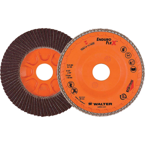 Disque &agrave; lamelles Enduro-Flex, 4-1/2" x 7/8", Type 27, Grain 120, Alumine de zirconium NTL Industrial