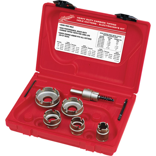 Trousse de fraises au carbure pour les m&eacute;taux en feuilles pour les &eacute;lectriciens, 7 morceaux NTL Industrial