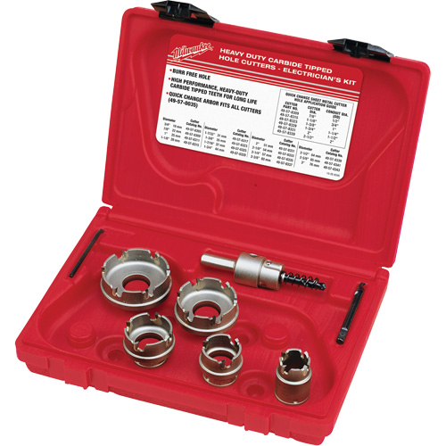 Trousse de fraises au carbure pour les m&eacute;taux en feuilles pour les &eacute;lectriciens, 5 morceaux NTL Industrial
