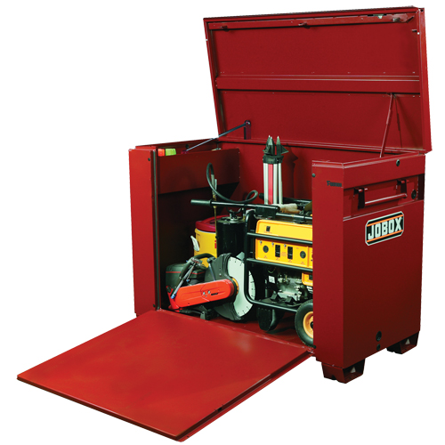 Coffre grande capacit&eacute; avec panneau frontal ouvrant, 60" x 31" x 45", Acier, Rouge NTL Industrial