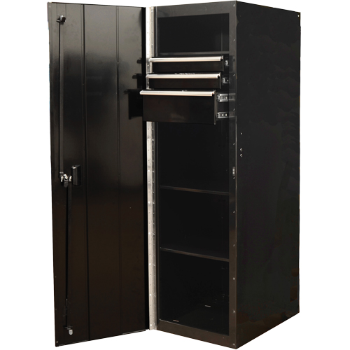 RX Series Side Cabinet, 3 Drawers, 19" W x 25" D x 61" H, Black NTL Industrial