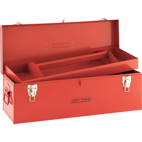 Tool Box, 10-3/4" D x 25-1/2" W x 10" H, Red NTL Industrial