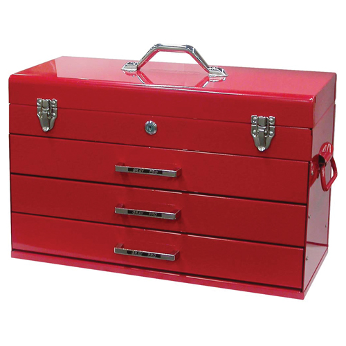 Tool Box, 9-3/5" D x 21-3/10" W x 14-1/2" H, Red NTL Industrial