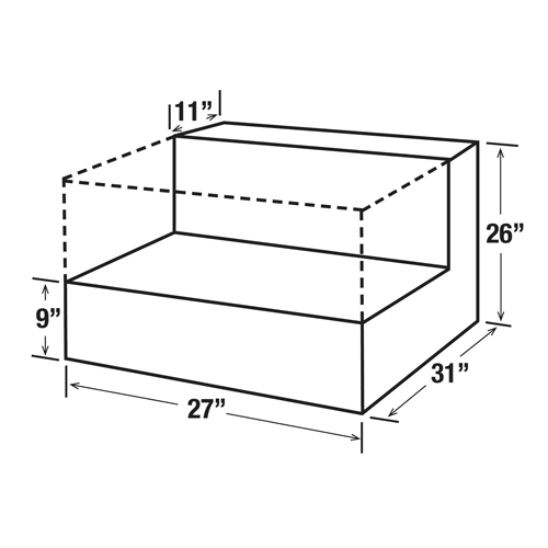 Steel Fuel Transfer Tank, Steel, 48 gal. Capacity, White NTL Industrial