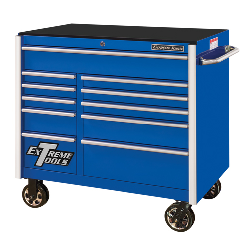 RX Series Rolling Tool Cabinet, 11 Drawers, 41-1/2" W x 25-1/2" D x 40-1/2" H, Blue NTL Industrial