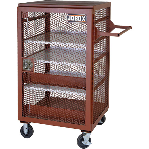 Armoire mobile en treillis, Acier, 22 pi³, Rouge NTL Industrial