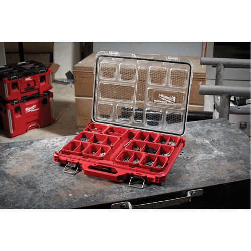 Packout Low-Profile Organizer, 19-3/4" x 16-2/5" x 2-1/2", Black/Red NTL Industrial