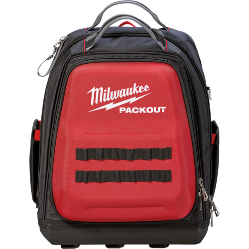 Packout Backpack, 15-3/4" L x 11-4/5" W, Black/Red, Ballistic NTL Industrial