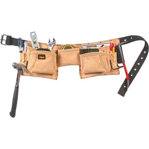 Constructor's Tool Belt, Leather, Tan NTL Industrial