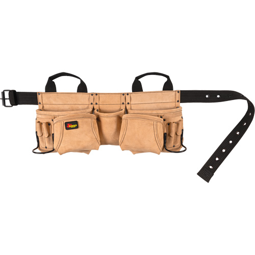 Carpenter's Tool Belt, Leather, Tan NTL Industrial