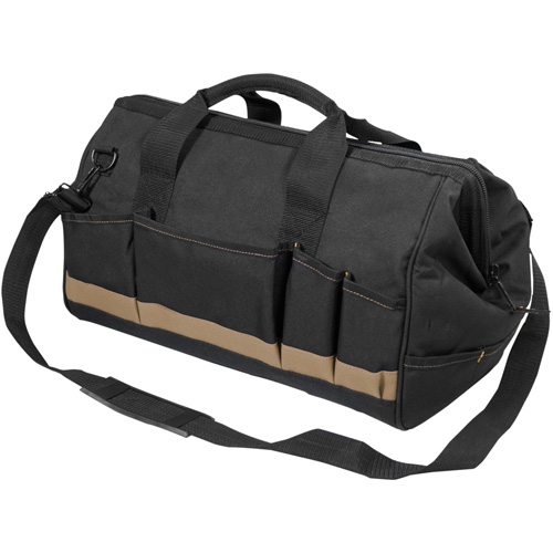 MEGAMOUTH Tool Bag, Polyester, 25 Pockets, Black NTL Industrial