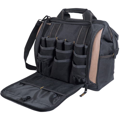 Multi-Compartment Tool Carrier, Polyester, 33 Pockets, Black NTL Industrial