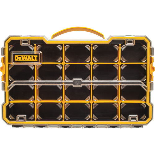 Compartment Pro Organizer, 11" W x 17-5/8" D x 2-7/8" H, Black/Yellow NTL Industrial