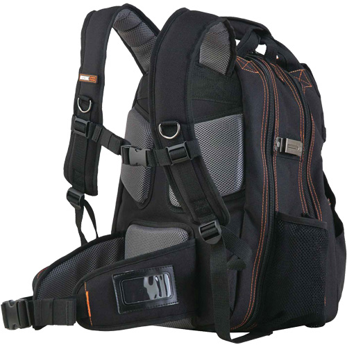 Arsenal&reg; 5843 Tool Backpack, 13-1/2" L x 8-1/2" W, Black, Polyester NTL Industrial