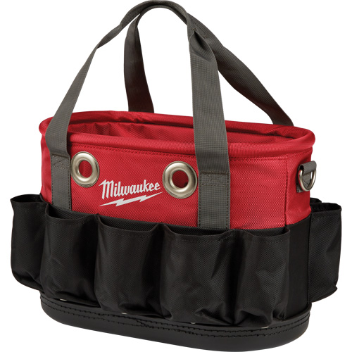 Sac ovale utilitaire, Nylon balistique, 24 pochettes, Noir/Rouge NTL Industrial