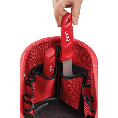 Aerial Utility Oval Bag, Ballistic Nylon, 14 Pockets, Black/Red NTL Industrial