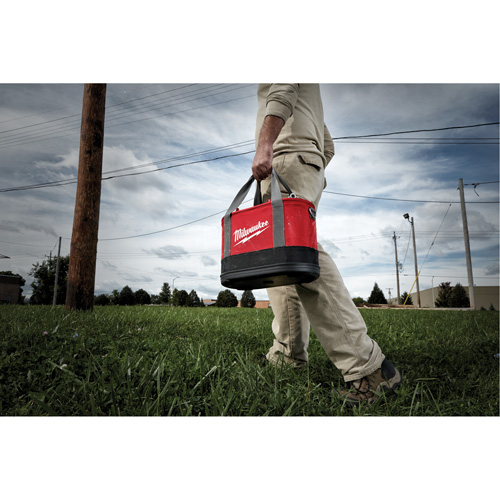 Aerial Utility Oval Bag, Ballistic Nylon, 14 Pockets, Black/Red NTL Industrial