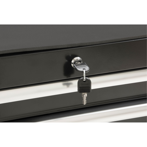 Industrial Tool Cart, 7 Drawers, 27" W x 18-3/4" D x 39" H, Black NTL Industrial