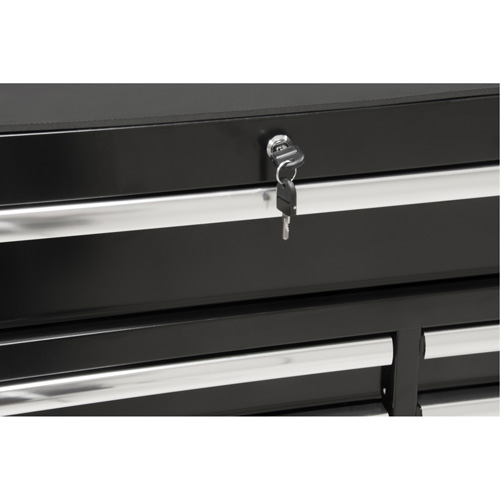 Chariot &agrave; outils industriel, 11 tiroirs, 41" la x 18-3/4" p x 39-1/3" h, Noir NTL Industrial