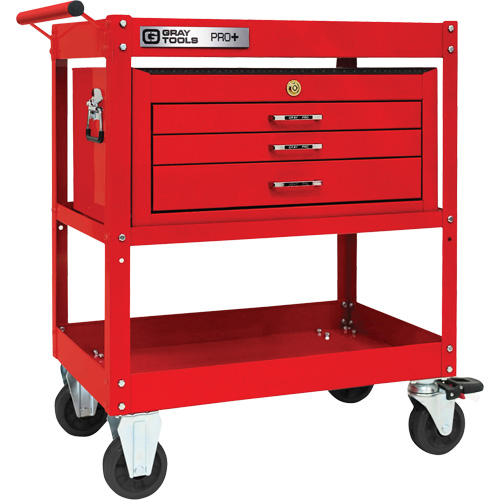PRO+ Series Heavy-Duty Utility Cart with Intermediate Chest, 2 Tiers, 30-1/5" x 38-1/3" x 19-1/2" NTL Industrial
